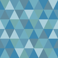Seamless pattern of triangles of cold winter shades