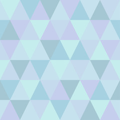 Fototapeta premium Seamless pattern of triangles of cold winter hues