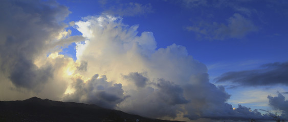 Wolkenstimmung im Abendlicht, Panorama