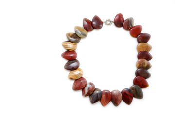 Gemstone Necklace isolated on white