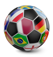 Fototapeta premium soccer ball flags design 3d-illustration