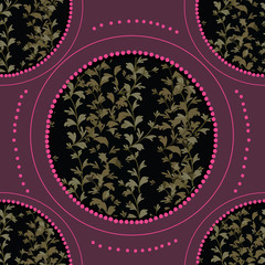 Abstract elegance pattern with floral background.