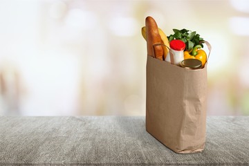 Fototapeta na wymiar Bag full of groceries