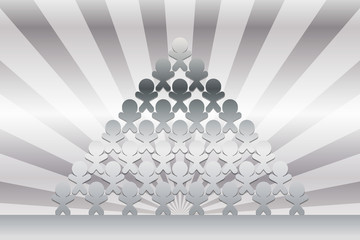 イメージ素材 友達 チームワーク 仲間 協力 ピラミッド 運動会 体育祭 競技 集中線 放射 組織 Wall Mural Tomo00