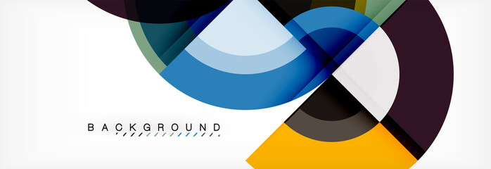 Vector circular geometric abstract background