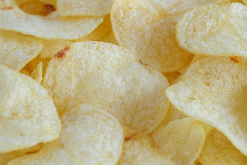 crispy potato chips snack texture background