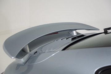 Close up of sports car spoiler