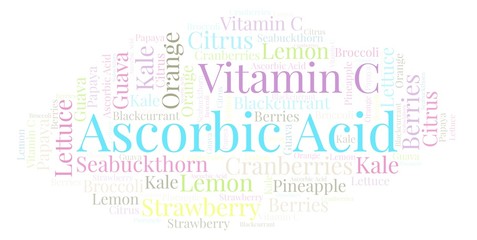 Ascorbic Acid word cloud.