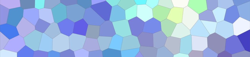 Blue and grey bright colors Middle size hexagon in banner shape background illustration.