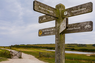Signpost on South Downs Way