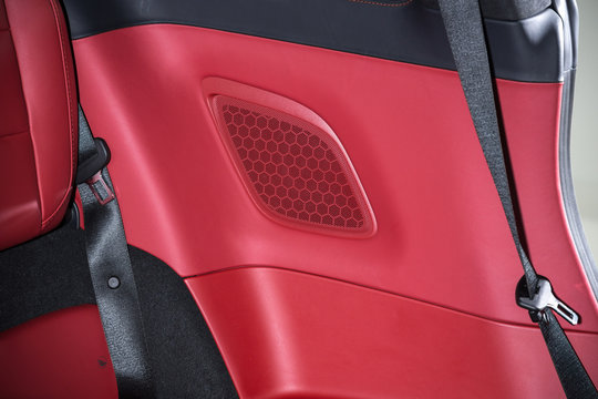 Red Speaker In Sports Car