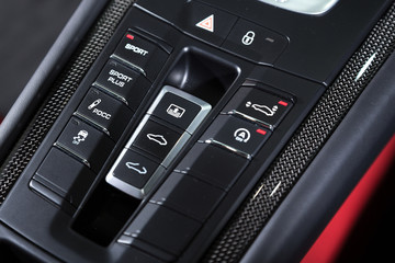 Convertible car control panel