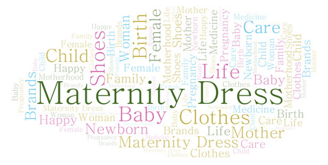 Maternity Dress word cloud.