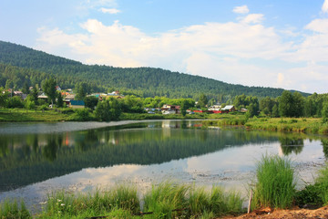 A village on the shores of Lake
