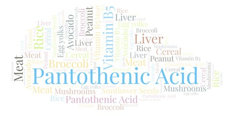 Obraz premium Pantothenic Acid word cloud.