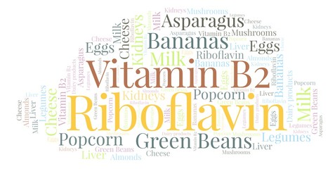 Obraz premium Riboflavin word cloud.