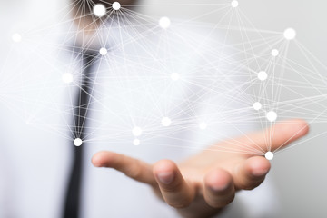 connection network in hand