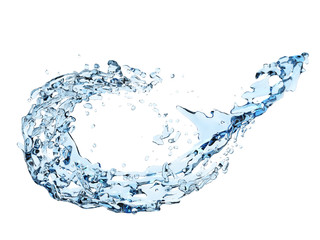 Clean water spalsh isolated on white background