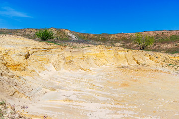 The sand opencast mining without people and machines