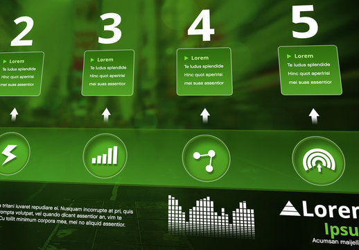 Infographic Layout with Green Accents