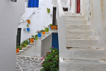Traditional greek patio, Naxos town