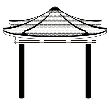 Isolated asian building icon