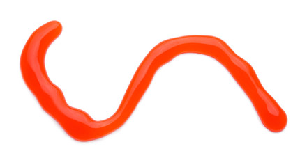 Red tasty tomato sauce isolated on white background