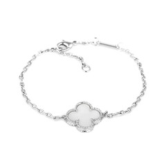 Fashion silver bracelet isolated on white
