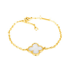 Fototapeta premium Fashion golden bracelet isolated on white