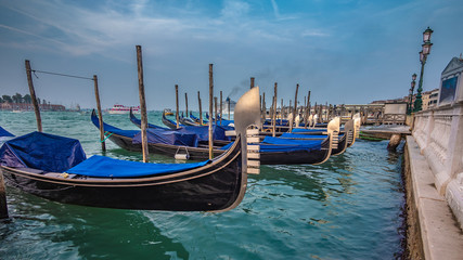 Gondola Boat In Grand Canal View