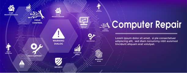 Big Data Security Maintenance Icon with Wrench and Gear Tools for Technician to Use when Scanning Systems - Internet or Information Technology Repairs