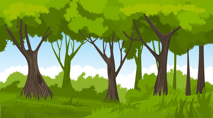 Fototapeta premium Summer forest. vector backround