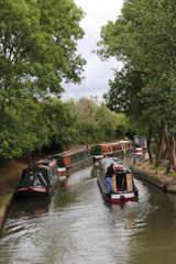 Naklejka premium canal water ways and bridges over the oxford canal at the braunston juntion