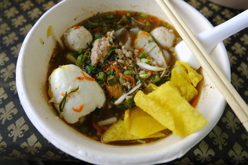 Thai spicy noodles Taste and famous in Asia.