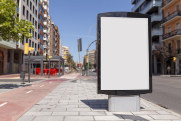 Fototapeta premium Blank advertisement mock up