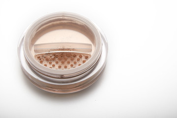 natural cosmetics loose face powder jar brush makeup beauty & health