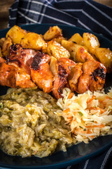 Grilled meat shashlik