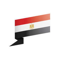 Egypt flag, vector illustration on a white background