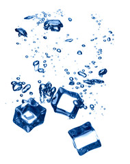 ice cube splash in water cold