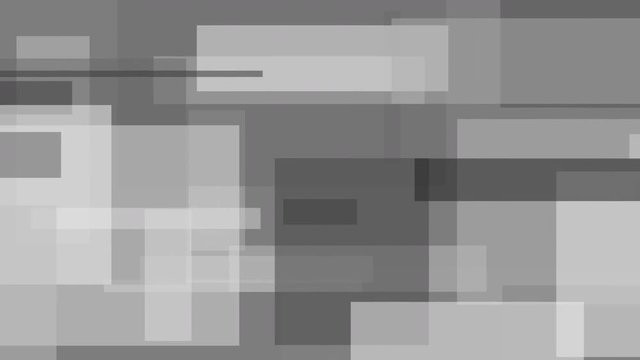 Grey, black and white abstract rectangles motion background