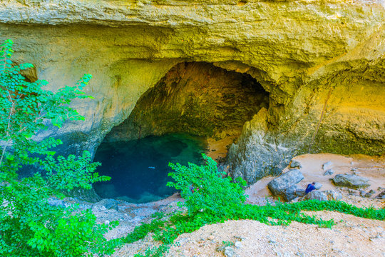 Source of river la Sourge near Fountaine de Vaucluse in France