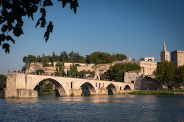 Fototapeta na wymiar Saint Bénezet bridge, Avignon refered to in the song, 