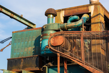 Detail alte Maschine Riemenantrieb