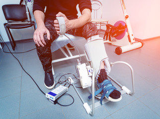 Patient on CPM (continuous passive range of motion) machines. Device to provide anatomically correct motion to both the ankle and subtalar joints.