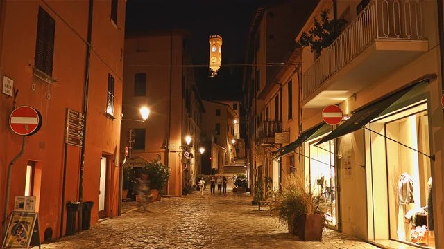 Village of Italy, Rimini, Santarcangelo di Romagna - Time lapse.