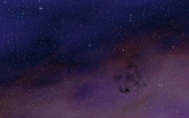 Colorful and beautiful space background. Outer space. Starry outer space texture. 3D illustration