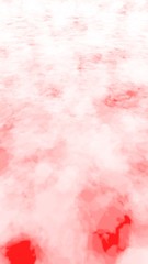 Background of abstract white color smoke isolated on red color background. The wall of white fog. 3D illustration