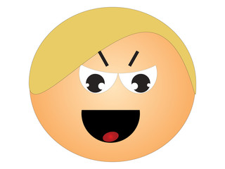 Cara de senhora zangada