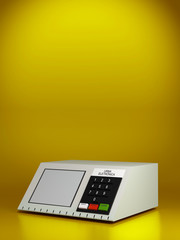 Elections Brazil 2018, urn electronics. 3d illustration