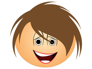 Cara de adolescente feliz